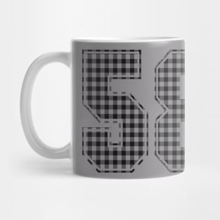 Plaid Number - 58 - Dark Mug